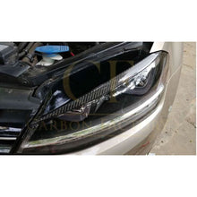 Load image into Gallery viewer, Carbon Fibre Headlight Trims for VW Golf MK7 inc GTI &amp; R 14-17
