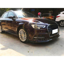 Load image into Gallery viewer, V Style Carbon Fibre Front Splitter for Audi A3 Hatchback S Line &amp; S3 16-19
