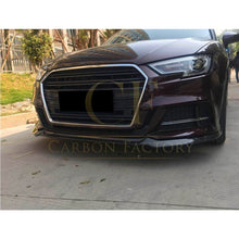 Load image into Gallery viewer, V Style Carbon Fibre Front Splitter for Audi A3 Hatchback S Line &amp; S3 16-19
