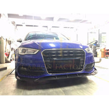 Load image into Gallery viewer, V Style Carbon Fibre Front Splitter for Audi A3 Hatchback S Line &amp; S3 13-15
