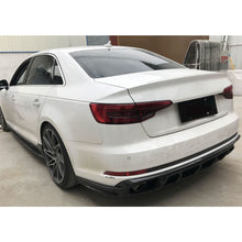 Load image into Gallery viewer, V Style Carbon Fibre Rear Diffuser for Audi S4 B9 A4 S Line 16-18
