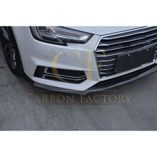 Load image into Gallery viewer, P Style Carbon Fibre Front Splitter for Audi A4 B9 S Line &amp; S4 15-19
