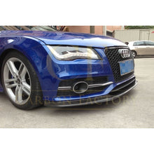 Load image into Gallery viewer, V Style Carbon Fibre Front Splitter for Audi 4G A7 S Line S7 10-18
