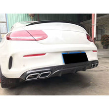 Load image into Gallery viewer, Small Fin Style Carbon Fibre Rear Diffuser for Mercedes W205 C Class &amp; C63 2 Door 15-21
