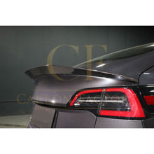 Load image into Gallery viewer, R Style Carbon Fibre Boot Spoiler for Tesla Model 3 16-23
