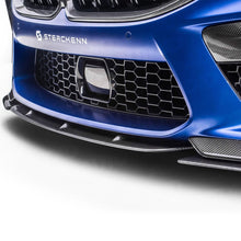 Load image into Gallery viewer, Sterckenn Pre-Preg Carbon Fibre 3-Piece Front Lip Splitter for BMW M8 &amp; M8 Competition (2019+, F91 F92 F93) - 2x2 Twill, OEM Fitment
