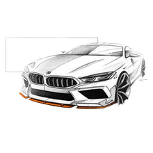 Load image into Gallery viewer, Sterckenn Pre-Preg Carbon Fibre 3-Piece Front Lip Splitter for BMW M8 &amp; M8 Competition (2019+, F91 F92 F93) - 2x2 Twill, OEM Fitment
