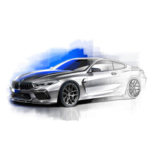 Load image into Gallery viewer, Sterckenn Pre-Preg Carbon Fibre 3-Piece Front Lip Splitter for BMW M8 &amp; M8 Competition (2019+, F91 F92 F93) - 2x2 Twill, OEM Fitment

