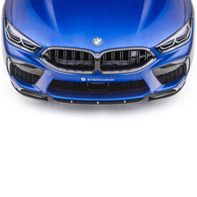 Load image into Gallery viewer, Sterckenn Pre-Preg Carbon Fibre 3-Piece Front Lip Splitter for BMW M8 &amp; M8 Competition (2019+, F91 F92 F93) - 2x2 Twill, OEM Fitment
