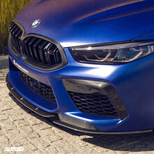 Load image into Gallery viewer, Sterckenn Pre-Preg Carbon Fibre 3-Piece Front Lip Splitter for BMW M8 &amp; M8 Competition (2019+, F91 F92 F93) - 2x2 Twill, OEM Fitment
