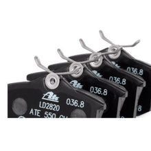 Load image into Gallery viewer, Genuine ATE Ceramic Brake Pad Set 13.0470-2820.2 - Low Dust Performance Pads for Lucas/TRW Calipers - With Caliper Screws, No Wear Sensor, 52.9 x 87.6 x 17.2 mm
