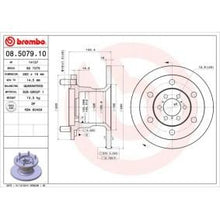 Load image into Gallery viewer, Brembo 08.5079.10 Brake Disc for IVECO Daily, Solid 280mm 6-Hole 16mm, OEM Quality Replacement Brake Rotor
