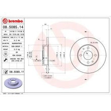 Load image into Gallery viewer, Brembo 08.5085.14 Solid Brake Disc Rotor 240mm x 11mm 4-Hole with Bolts/Screws, OEM Quality Replacement (08508514)
