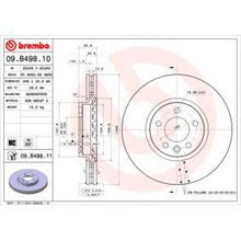 Load image into Gallery viewer, Brembo 09.B498.11 High-Carbon Coated Brake Disc (Rotor) 340mm, Internally Vented, 5-Stud, OE Quality Performance
