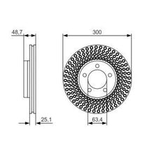 Load image into Gallery viewer, Bosch 0 986 479 701 Brake Disc (Single) for Volvo V40 Estate 300mm Vented Coated High-Carbon 5-Stud | 0986479701 OEM Replacement Rotor
