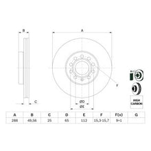 Load image into Gallery viewer, Bosch 0 986 479 088 Brake Disc 288mm Vented High-Carbon Anti-Corrosion Coated Rotor with Bolts/Screws | OEM Quality 0986479088
