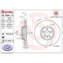 Load image into Gallery viewer, Brembo Two-Piece Discs Line 09.D094.13 Brake Disc/Rotor - High-Carbon, Internally Vented, Coated, 348mm x 36mm, 5-Hole - Includes Bolts/Screws
