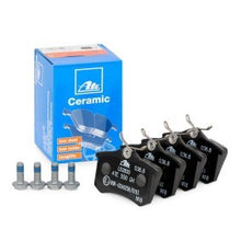 Load image into Gallery viewer, Genuine ATE Ceramic Brake Pad Set 13.0470-2820.2 - Low Dust Performance Pads for Lucas/TRW Calipers - With Caliper Screws, No Wear Sensor, 52.9 x 87.6 x 17.2 mm
