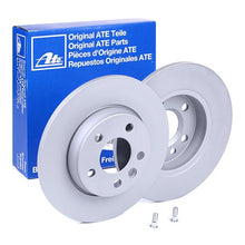 Load image into Gallery viewer, ATE 24.0112-0138.1 Brake Disc for VW Volkswagen Transporter - Solid Coated 280mm x 12mm, 5-Hole, OE-Matching Replacement with Fixing Bolts/Screws
