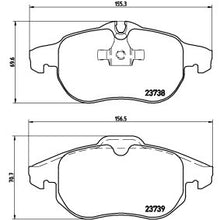 Load image into Gallery viewer, Genuine Brembo P 59 042 (P-59-042) Brake Pad Set - Wear Indicator Ready - Teves Calipers - 123x52x17mm
