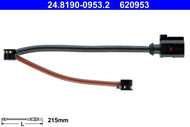 ATE Brake Pad Wear Sensor 24.8190-0953.2, 215mm - Pad Wear Indicator/Warning Lead, OEM Quality, Front or Rear Replacement