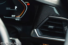Load image into Gallery viewer, TRE Pre-Preg Carbon Fibre Air Vent Trim (2x2 Twill, Gloss) - BMW G80 M3, G82/G83 M4, G42 2 Series M240i - Stick-On Dash Side Vent Surround, RHD/LHD, iDrive 7
