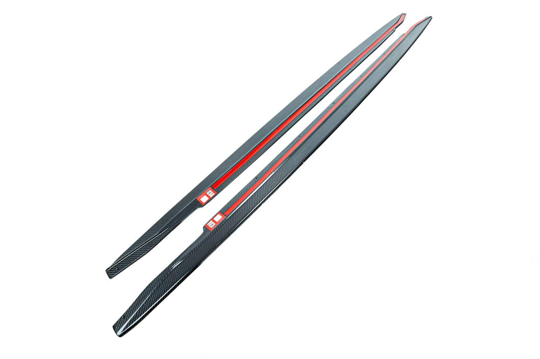 BMW M4 G82/G83 2021+ TRE ID-01 Pre-Preg Dry Carbon Fibre Side Skirts | 2x2 Twill Weave Side Skirt Extensions | Aerodynamic Rocker Panels | Pair