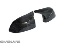 Load image into Gallery viewer, TRE Pre-Preg Dry Carbon Fibre Wing Mirror Covers/Caps for BMW X3M F97, X4M F98, X5M F95, X6M F96 - 2x2 Twill, OEM Fit (Pair) 2019+

