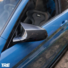 Load image into Gallery viewer, BMW M2 Competition F87 2018-2021, M3 F80 2014-2019, M4 F82 F83 2015-2020 Pre-Preg Dry Carbon Fibre Wing Mirror Covers 2x2 Twill - Full Replacement Caps by TRE
