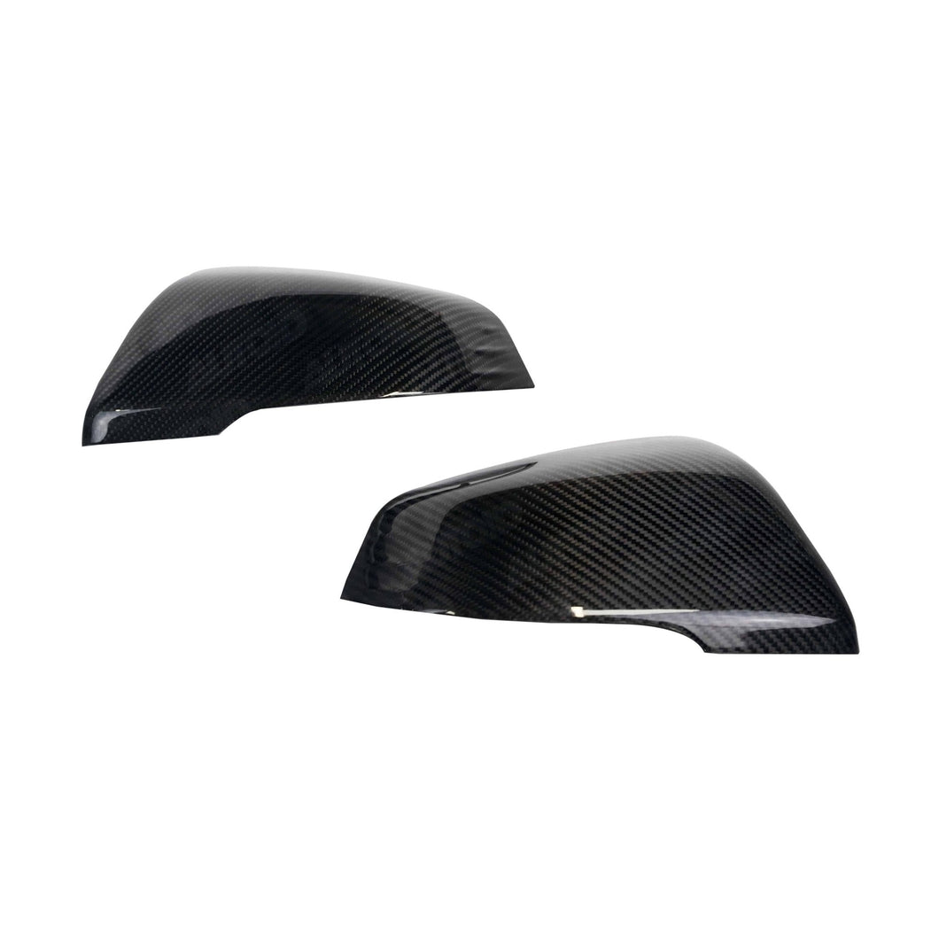 TRE Pre-Preg 2x2 Twill Carbon Fibre Wing Mirror Covers (Mirror Caps) for BMW 1 Series F40/M135i, 2 Series F44 Gran Coupe/M235i, 2 Series GT F45/F46, X1 F48, Z4 G29 & Toyota Supra J29 (2019+) – Pair