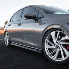 Load image into Gallery viewer, ZAERO Design EVO-1 Gloss Black Side Skirt Extensions for VW Golf Mk8 &amp; Mk8.5 (GTI, R, GTE, GTD, R-Line) 2020+
