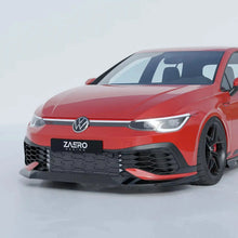 Load image into Gallery viewer, ZAERO Design EVO-1 Gloss Black ABS 3-Piece Front Splitter / Lip Spoiler for Volkswagen Golf GTI Clubsport Mk8 (2020+)
