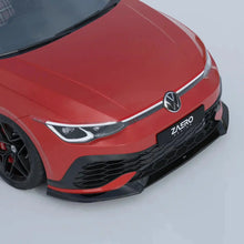 Load image into Gallery viewer, ZAERO Design EVO-1 Gloss Black ABS 3-Piece Front Splitter / Lip Spoiler for Volkswagen Golf GTI Clubsport Mk8 (2020+)
