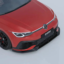 Load image into Gallery viewer, VW Golf GTI Clubsport Mk8 EVO-1 Gloss Black Front Splitter by ZAERO (2020+)

