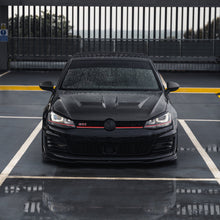 Load image into Gallery viewer, Volkswagen VW Golf GTI Mk7 &amp; Golf GTD Mk7 Front Splitter / Front Lip Spoiler - ZAERO Design EVO-1 Gloss Black (2013-2017)
