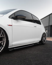 Load image into Gallery viewer, Volkswagen VW Golf R/GTI/GTD MK7/MK7.5 EVO-1 Gloss Black ABS Side Skirts Side Skirt Extensions by ZAERO Design (2014-2020)
