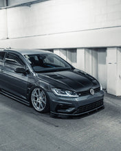 Load image into Gallery viewer, Volkswagen Golf R Mk7.5 Facelift 2017-2020 ZAERO Design EVO-1 Gloss Black Front Splitter - ABS Front Lip Spoiler - TÜV Certified
