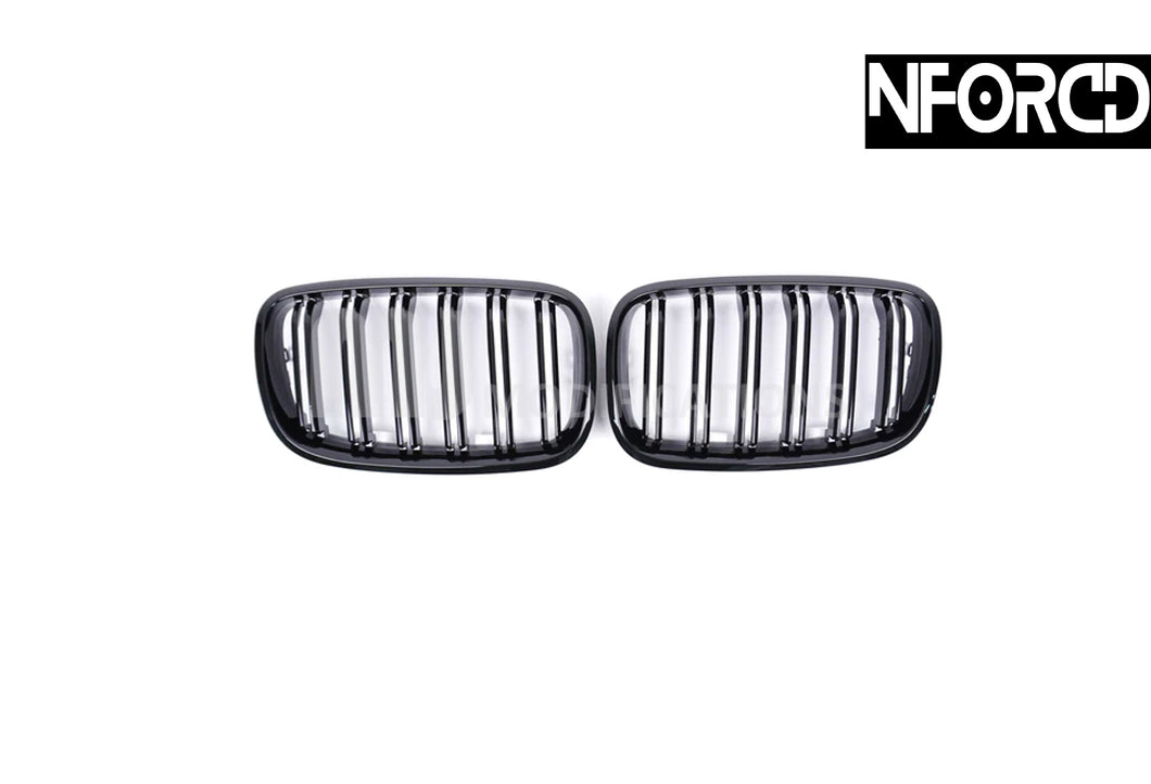 BMW X5 F15 Front Kidney Grilles – Gloss Black M Style Twin Bar Double Slat ABS Set | OEM Fit Replacement Upgrade (2014+)