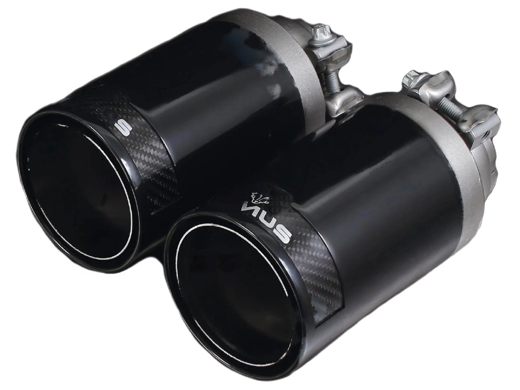 Remus Audi BMW Mini Street Race Black Tailpipes Pair (Inc. F22 M240i, F54 Cooper S & B8 A4/A5)