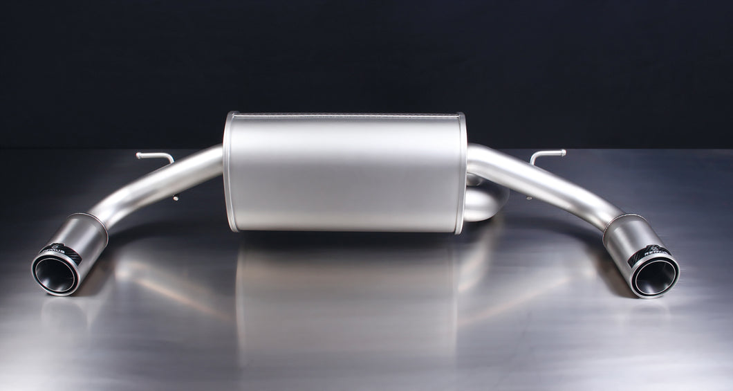 Remus Resonated Cat back System Left/Right with 2 tail pipes Ø 84 mm N13B16 125 kW 2015+ For BMW 1 Series 118i