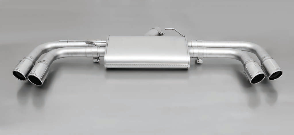 Remus 4 Tail Pipes 84 Mm Angled/Angled, Rolled Edge Chromed 180 kW For BMW X3 xDrive 20d