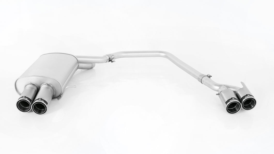 Remus Rear Silencer Left/Right with 4 Tail Pipes 84 mm Carbon insert 120 kW For BMW 5 Series 520d