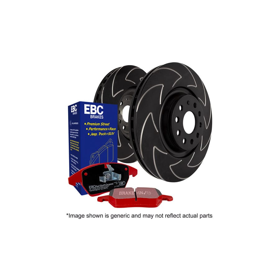 EBC PD17KF079 Audi Seat Skoda VW Redstuff Front Brake Pad & BSD Disc Kit - ATE/TRW Caliper