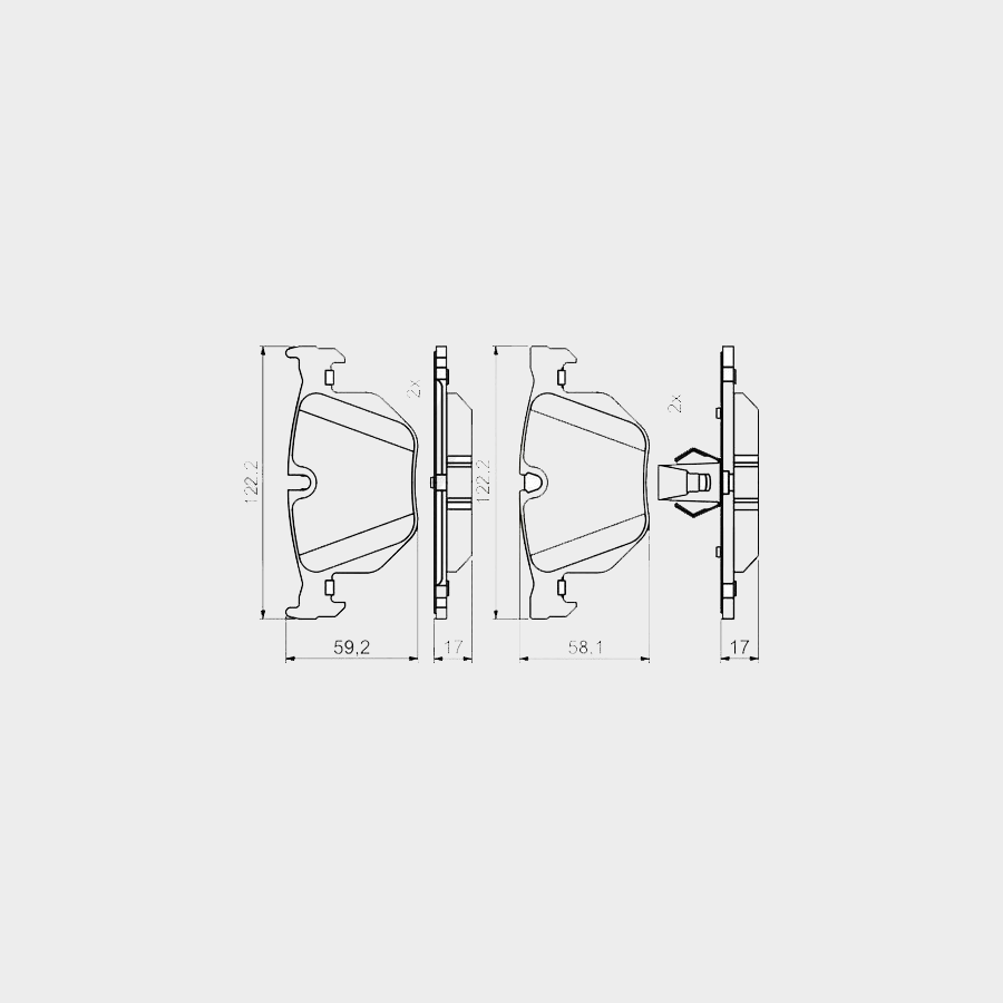 Bosch 0986495481 Brake Pad Set