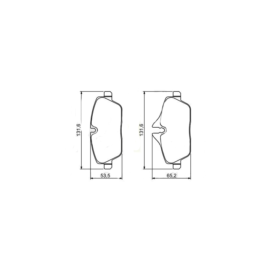 Bosch 0986494264 BP1176 Brake Pad Set with Mounting Manual - Fits BMW 1 Series E81 E82 E87 E88 & MINI R55 R56 R57 R58 R59 Cooper/One/Cooper D/SD - OE Quality Disc Brake Pads 0 986 494 264