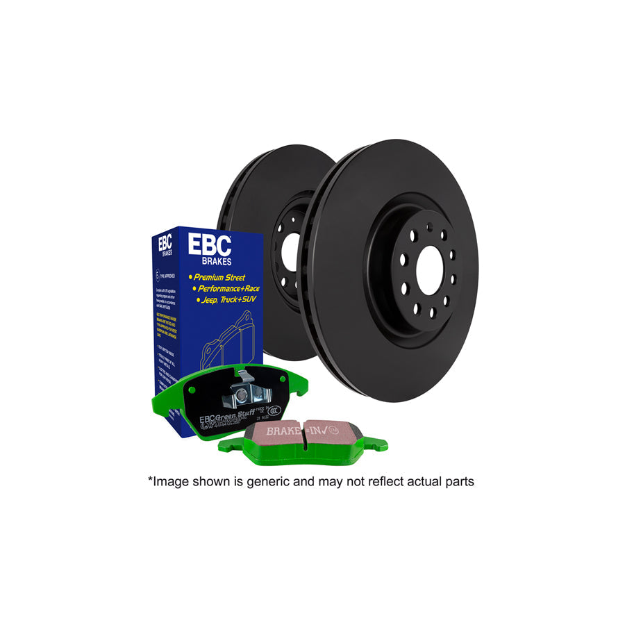 EBC PD01KF1111 Greenstuff 2000 Series Front Brake Pad & Plain Disc Kit for Datsun/Nissan 240Z 260Z (1973-1978)