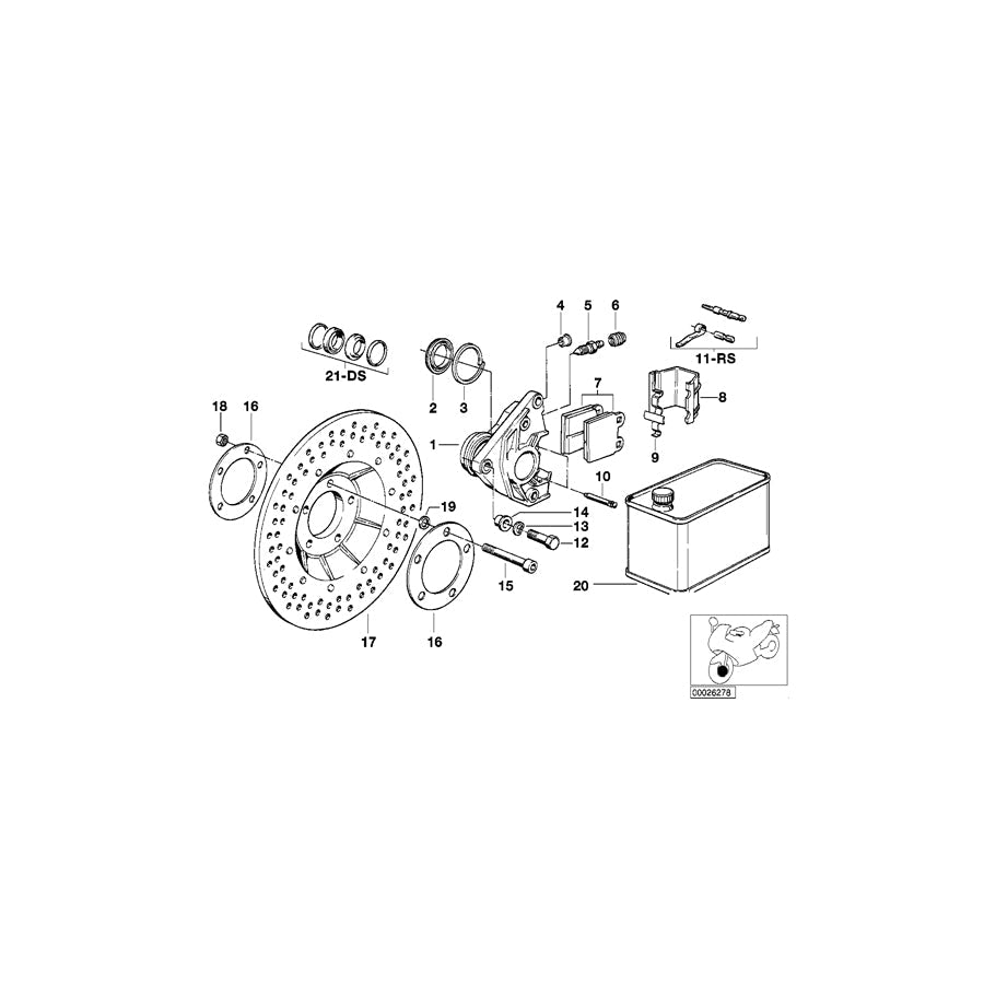 Genuine BMW 34111238066 Pin ATE (Inc. R45)