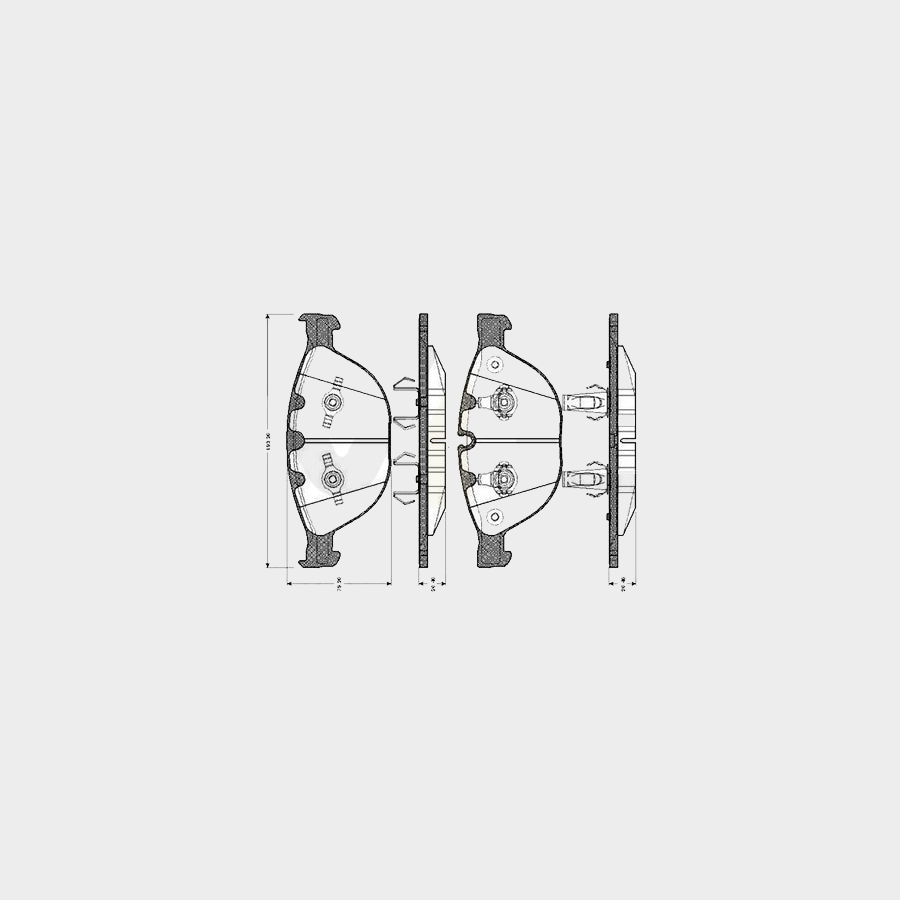 Bosch 0986Tb2847 Brake Pad Set Excl. Wear Warning Contact, With Accessories