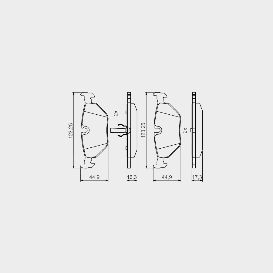 Bosch 0986495470 Brake Pad Set