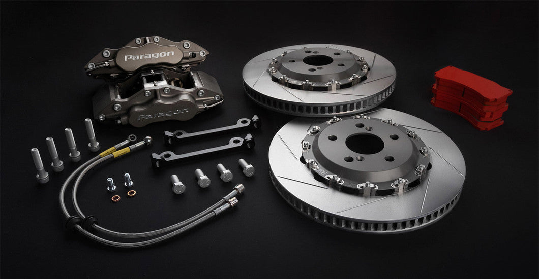 Paragon Track Performance Big Brake Kit (Front) for BMW G Series 3 Series, 4 Series, 5 Series, 6 Series (Gxx) – 6-Piston PA015/PA035 Calipers, Floating 2-Piece Rotors – PBK.02.088.355.320.TL.01.02.Px.F